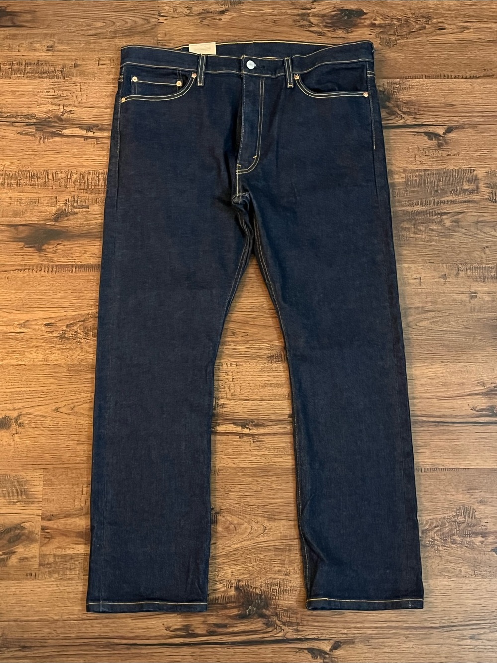 Levi’s 513 Slim Straight Selvedge Jeans ‘Navy’ (size mens W36xL30)